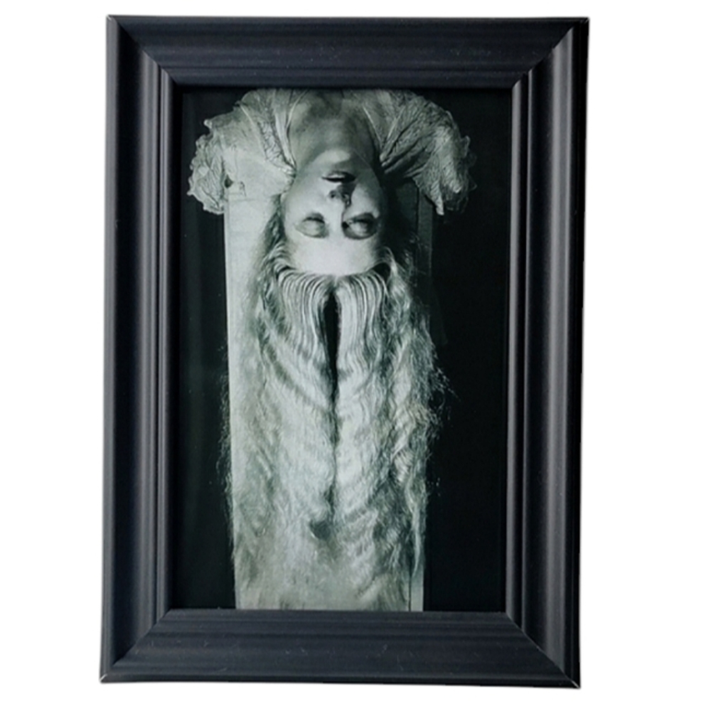 Vintage Beauty Woman's Hair Creepy Gothic Oddity Werid Odd Decor Retro Horror